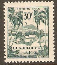 Guadeloupe 1947 30c Blue-green. SGD232.