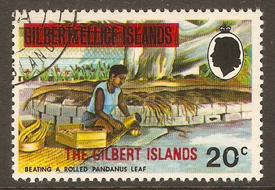 Gilbert Islands 1976 20c Overprint series. SG18.