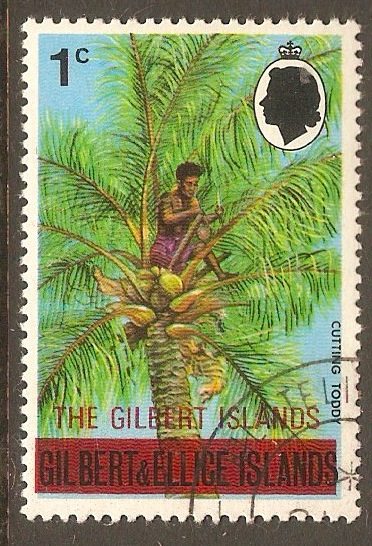 Gilbert Islands 1976 1c Overprint series. SG3.