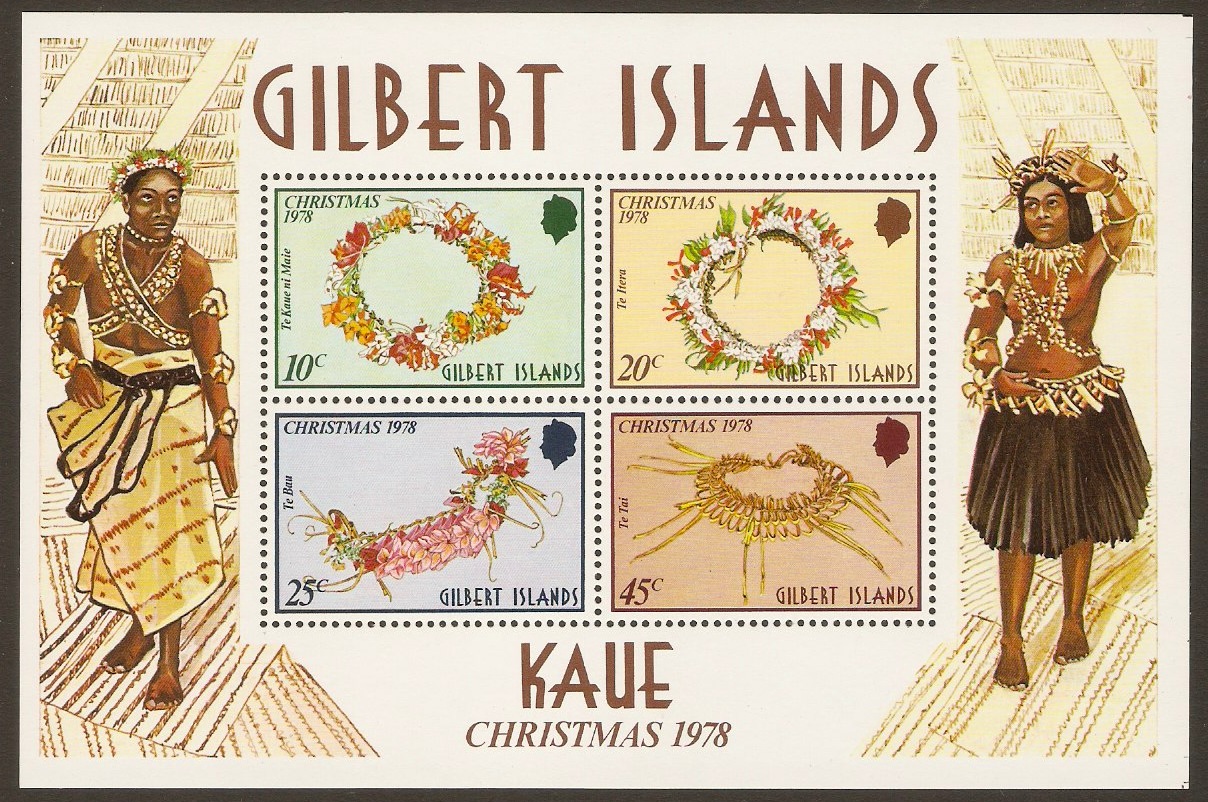 Gilbert Islands 1978 Christmas Stamps Sheet. SGMS79.