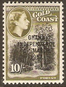 Ghana 1957 10s Independence Series. SG181.
