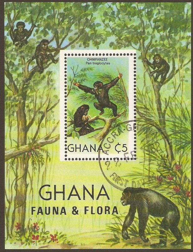 Ghana 1982 Chimpanzee Sheet. SGMS985.