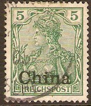 German P.O.s in China 1901 5pf Green. SG23.