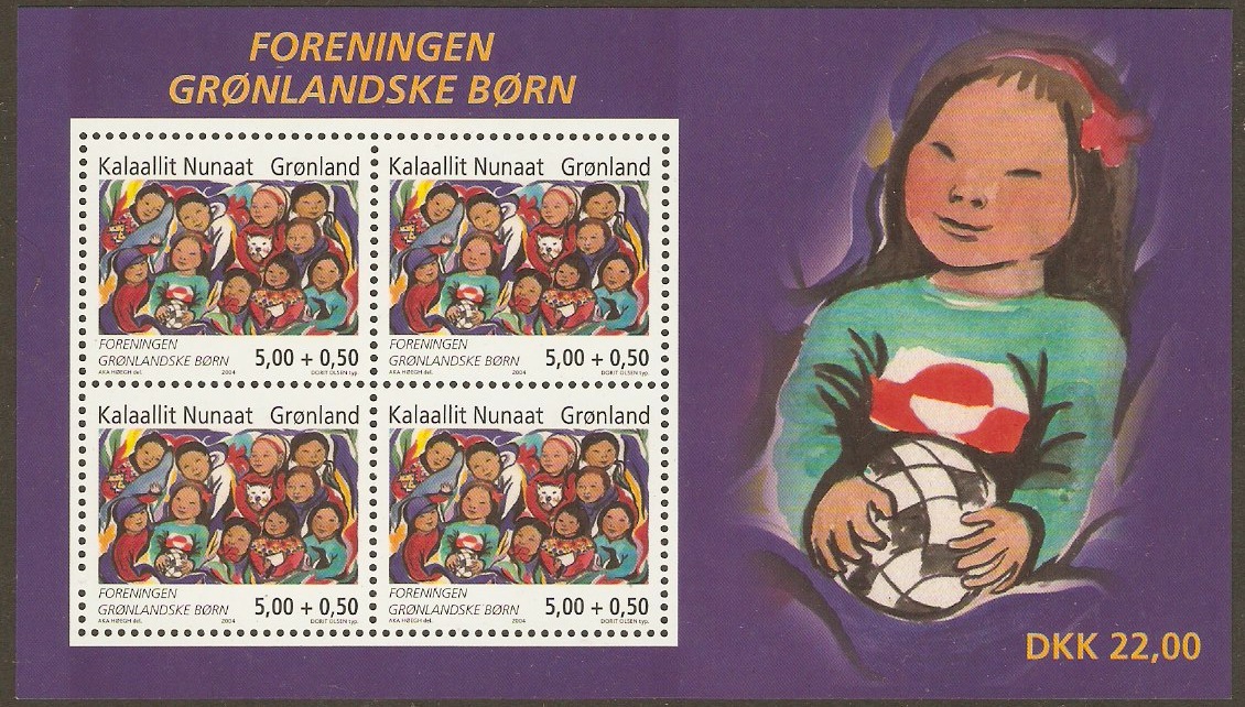 Greenland 2004 Children Society Anniversary Sheet. SGMS450.