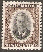 Grenada 1951 2c Black and brown. SG174.