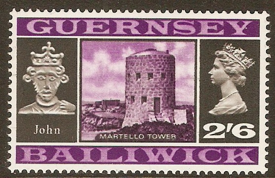Guernsey 1969 2s.6d Bright reddish violet and black. SG25.