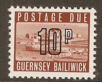 Guernsey 1971 10p Brown - Postage due. SGD16.