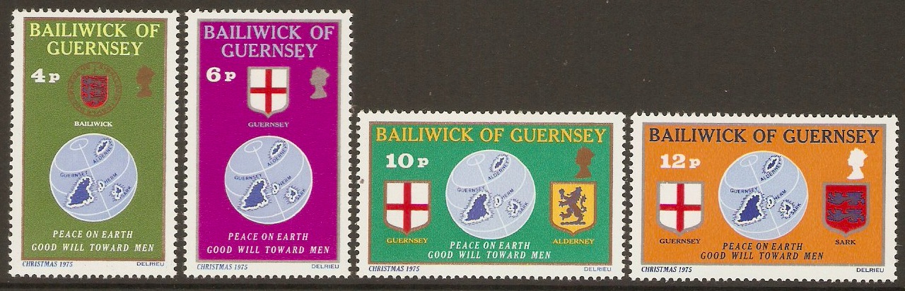 Guernsey 1975 Christmas Stamps Set. SG131-SG134.