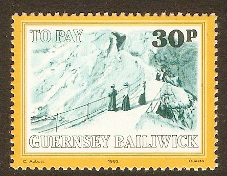 Guernsey 1982 30p Green and yellow - Postage Due. SGD39.