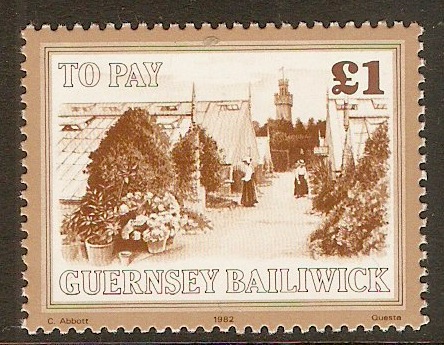 Guernsey 1982 1 Light brown and brown - Postage Due. SGD41.