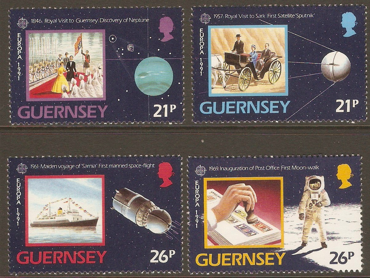 Guernsey 1991 Europa - Space set. SG520-SG523.