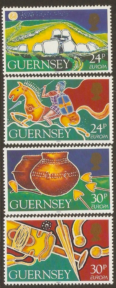 Guernsey 1994 Europa Stamps Set. SG634-SG637.
