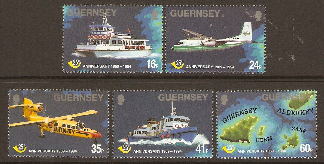 Guernsey 1994 Postal Anniversary Set. SG645-SG649.