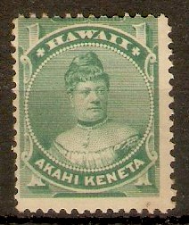 Hawaii 1882 1c Green. SG39.