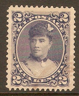 Hawaii 1890 2c Slate-violet. SG53.