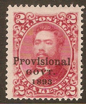 Hawaii 1893 2c Rose. SG68. - Click Image to Close