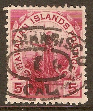 Hawaii 1894 5c Rose-carmine. SG79.