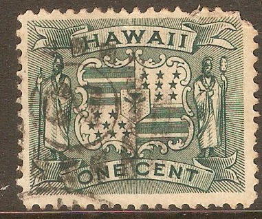 Hawaii 1899 1c Green. SG89.