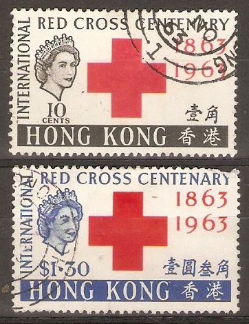 Hong Kong 1963 Red Cross set. SG212-SG213.