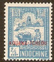 Kwangchow 1927 25c Pale blue. SG75.