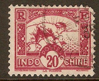 Indo-China 1931 20c Carmine. SG186.