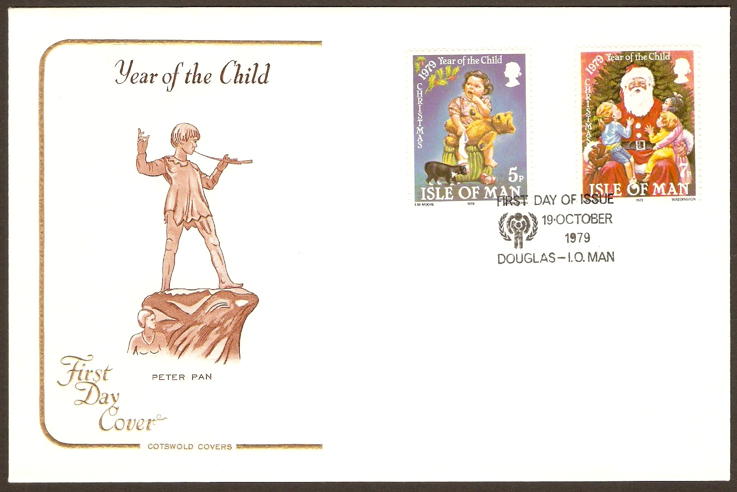 Isle of Man 1979 Christmas Stamps FDC. SG163-SG164.
