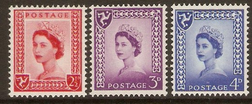 Isle of Man 1958 Queen Elizabeth II Definitives set. SG1-SG3.