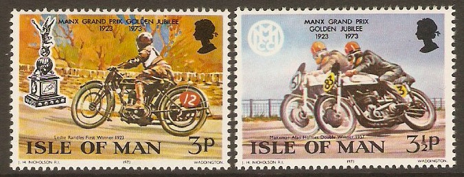 Isle of Man 1973 Manx Grand Prix Jubilee Set. SG39-SG40.