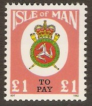 Isle of Man 1981 1 Postage Due series. SGD23