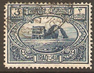 Iraq 1923 3a Blue. SG45. - Click Image to Close