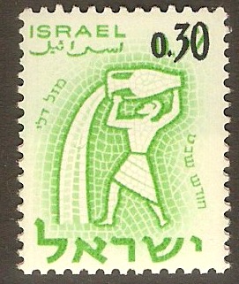 Israel 1962 30a on 32a Green - Zodiac series. SG226.