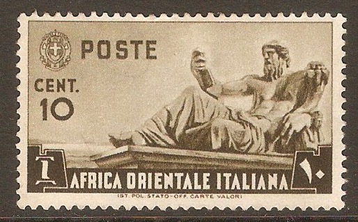 Italian East Africa 1938 10c Brown. SG4.
