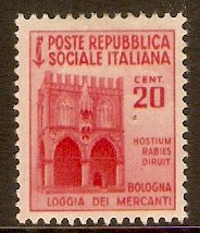 Social Republic 1944 20c Carmine. SG108.