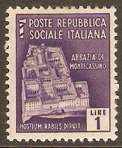 Social Republic 1944 1l Violet. SG113.