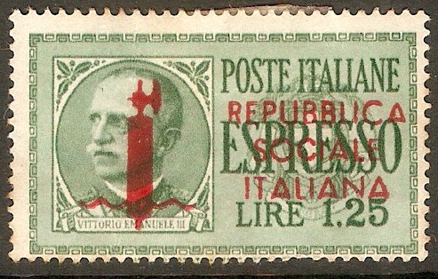 Social Republic 1944 1l.25 Green - Express Letter. SGE62.