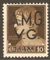 AMG 1945 10c Sepia. SG27.
