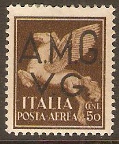 AMG 1945 50c Sepia Air Stamp. SG47.