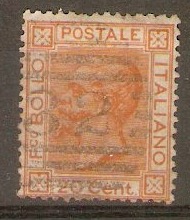 Italy 1977 20c Orange - King Victor Emmanuel II. SG22a.