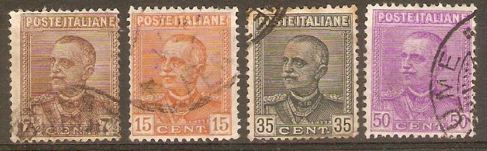Italy 1928 King Victor Emmanuel III set. SG223-SG226.