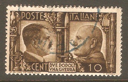 Italy 1941 10c Brown - Italo German Friendship series. SG553.