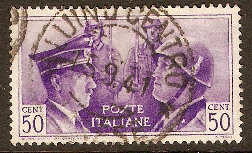 Italy 1941 50c Violet - Italo German Friendship series. SG556.