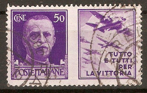 Italy 1942 50c Bright violet (Air Force). SG573.