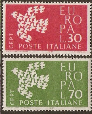 Italy 1961 Europa Set. SG1066-SG1067.