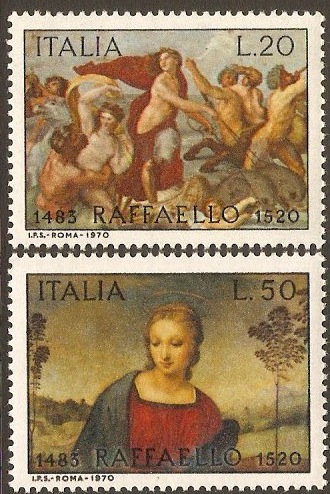 Italy 1970 Raphael Anniversary Set. SG1253-SG1254.