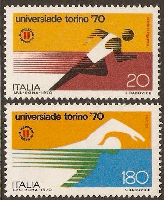Italy 1970 University Games Set. SG1260-SG1261.
