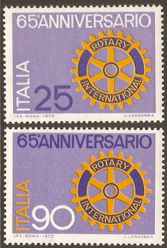 Italy 1970 Rotary Anniversary Set. SG1269-SG1270.