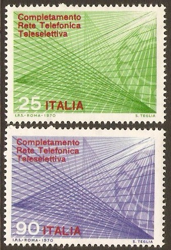 Italy 1970 Telephone Completion Set. SG1271-SG1272.