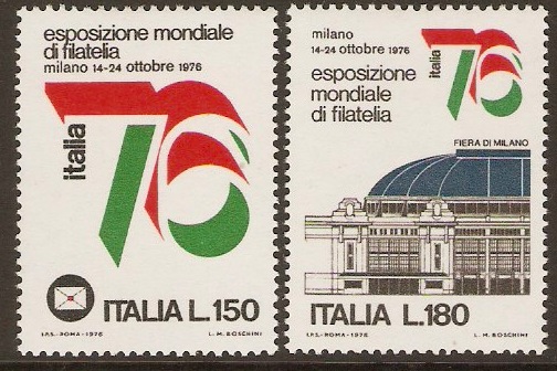 Italy 1976 International Stamp Exhibition Set. SG1471-SG1472.