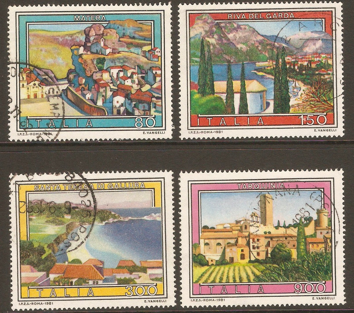 Italy 1981 Tourist Publicity set (8th. Series). SG1722-SG1725.