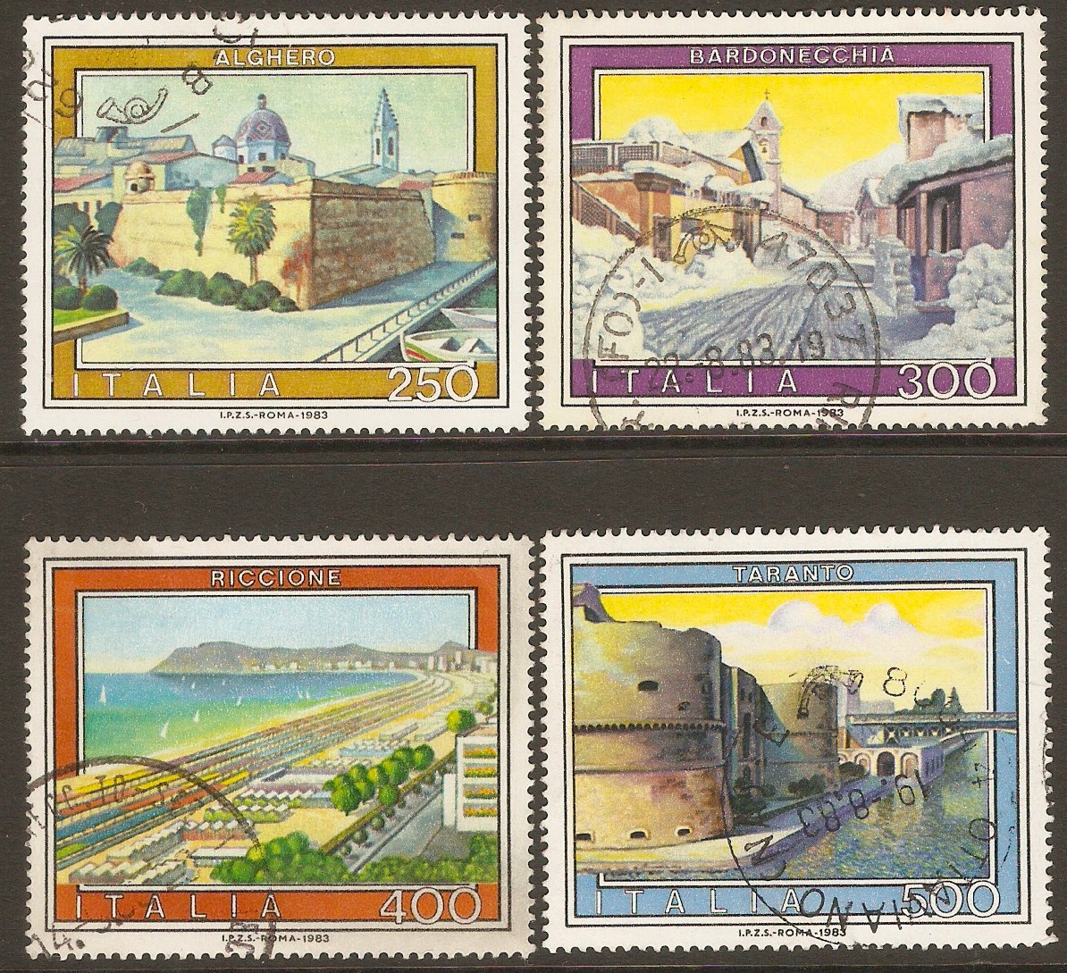 Italy 1983 Tourist Publicity set (10th. Series). SG1806-SG1809.